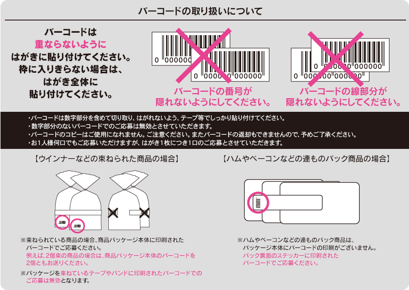 バーコードの取り扱いについて