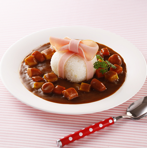 ウインナーとハムのプレゼントカレー