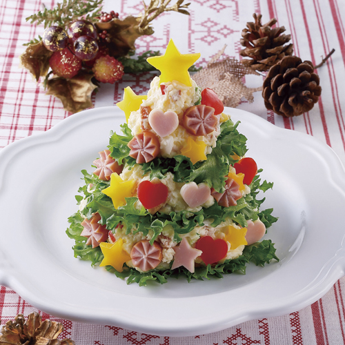 クリスマスに ポテトサラダウインナーツリー Foodlier Recipes