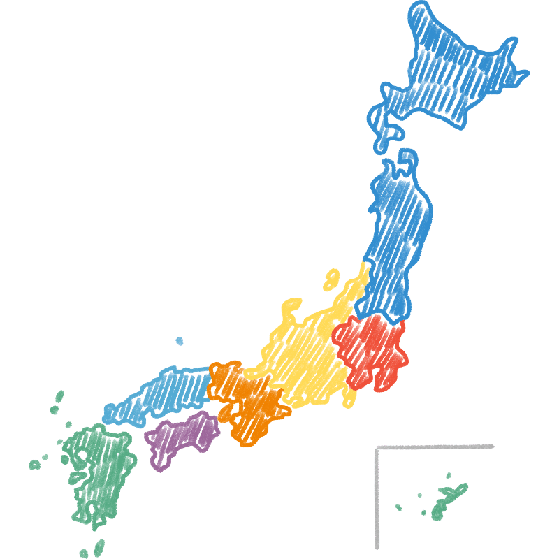 日本地図のイラスト